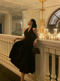 Sexy A Line Halter Black Sleeveless Prom Dresses Party Dress Summer Birthday Outfits Birthday Dresses HZ1121