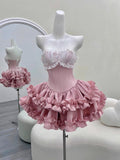 Cute Ball Gown Strapless Pink Party Dresses Short Formal Homecoming Dresses Night Chic Elegant Short Dresses Cocktail Dress 16th Birthday Outfits Hoco Dresses HZ1121