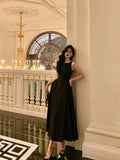 Sexy A Line Scoop Black Sleeveless Prom Dresses Party Dress Summer Birthday Outfits Birthday Dresses HZ1121