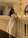 Sexy A line Spaghetti Straps White 21st Birthday Dress Party Gown Birthday Outfits Birthday Dress Ideas For Women HZ1121