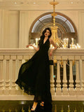 Sexy A Line Halter Black Sleeveless Prom Dresses Party Dress Summer Birthday Outfits 18th Birthday Dresses HZ1121