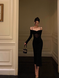 Sexy Sheath Long Sleeves Black 21st Birthday Dress Party Gown Birthday Outfits Birthday Dress Ideas For Women HZ1121