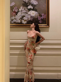 Sexy Sheath Pink Floral Blue 21st Birthday Dress Party Gown Birthday Outfits Birthday Dress Ideas For Women HZ1121