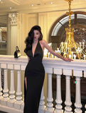 Sexy Mermaid Black Halter Backless 21st Birthday Dress Party Gown Birthday Outfits Birthday Dress Ideas For Women HZ1121