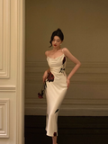 Sexy Sheath Spaghetti Straps White 21st Birthday Dress Party Gown Birthday Outfits Birthday Dress Ideas For Women HZ1121