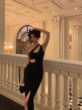 Sexy Sheath Black Satin 21st Birthday Dress Party Gown Birthday Outfits Birthday Dress Ideas For Women HZ1121