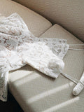 Simple A Line Spaghetti Straps Lace White Short Formal Homecoming Dresses Party Graduation Dress Hoco Dresses HZ1121