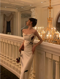Sexy Sheath Spaghetti Straps White 21st Birthday Dress Party Gown Birthday Outfits Birthday Dress Ideas For Women HZ1121