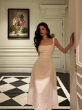 Sexy A line Spaghetti Straps White 21st Birthday Dress Party Gown Birthday Outfits Birthday Dress Ideas For Women HZ1121