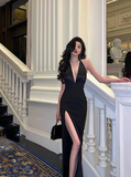 Sexy Mermaid Black Halter Backless 21st Birthday Dress Party Gown Birthday Outfits Birthday Dress Ideas For Women HZ1121