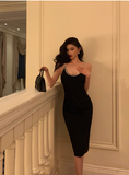 Sexy Sheath Spaghetti Straps Black 21st Birthday Dress Party Gown Birthday Outfits Birthday Dress Ideas For Women HZ1121