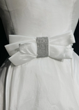 Vintage Bridal Gown 1960s High Low Scoop Sleeveless Pleated Bow-knot Beads White Short Wedding Dresses Elegant Bridal Gowns HZ1121