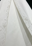 Vintage Bridal Gown 1960s Ball Gown Sweetheart Neck Sleeveless Satin Beads Long White Wedding Dresses Elegant Bridal Gowns HZ1121