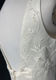 Vintage Bridal Gown 1960s Ball Gown Sweetheart Neck Sleeveless Satin Beads Long White Wedding Dresses Elegant Bridal Gowns HZ1121