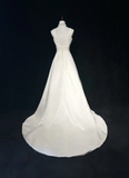 Vintage Bridal Gown 1960s Ball Gown Sweetheart Neck Sleeveless Satin Beads Long White Wedding Dresses Elegant Bridal Gowns HZ1121