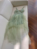 Cute A Line Straps Mint Green Tulle Formal 8th Grade Homecoming Dresses Summer Middle School Hoco Dress Homecoming Outfits HZ1121