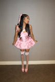 Cute Ball Gown Spaghetti Straps Satin Pink Mini Short Formal 8th Grade Homecoming Dresses Summer Middle School Hoco Dress Homecoming Outfits Birthday Outfit HZ1121