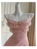 Cute High Low Spaghetti Straps Pink Lace Formal 8th Grade Homecoming Dresses Summer Middle School Hoco Dress Homecoming Outfits HZ1121
