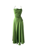 Elegant Mermaid Spaghetti Straps Green Slit Long Prom Dresses Party Dress Summer 22th Birthday Outfits 18th Birthday Dresses HZ1121