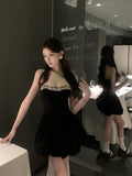 Cute Ball Gown Sweetheart Black Velvet Mini Short Formal 8th Grade Homecoming Dresses Summer Middle School Hoco Dress Homecoming Outfits HZ1121