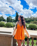 Simple A Line Spaghetti Straps Orange Mini Short Formal 8th Grade Homecoming Dresses Summer Middle School Hoco Dress 18th Birthday Outfits HZ1121