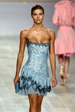Cute A line Spaghetti Straps Blue Sequin Mini Short Formal 8th Grade Homecoming Dresses Summer Middle School Hoco Dress Homecoming Outfits 20th Birthday Outfit HZ1121