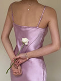 Simple Sheath Spaghetti Straps Lilac Satin Mini Short Formal 8th Grade Homecoming Dresses Summer Middle School Hoco Dress Homecoming Outfits HZ1121