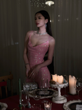 Cute Sheath Spaghetti Straps Pink Sequin Mini Short Formal 8th Grade Homecoming Dresses Summer Middle School Hoco Dress Homecoming Outfits HZ1121