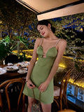 Sexy Sheath Spaghetti Straps Sage Green Satin Mini Short Formal 8th Grade Homecoming Dresses Summer Middle School Hoco Dress Birthday Outfits HZ1121