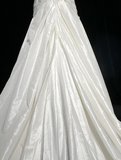 Unique Bridal Gown Mermaid Strapless Lace Sleeveless White 50s Wedding Dresses Modest Bridal Gowns HZ1121