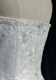 Vintage Bridal Gown 1960s Mermaid Strapless Chiffon Sleeveless Lace Long White 90s Wedding Dresses Elegant Bridal Gowns HZ1121