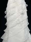 Vintage Bridal Gown 1960s Mermaid Strapless Chiffon Sleeveless Lace Long White 90s Wedding Dresses Elegant Bridal Gowns HZ1121
