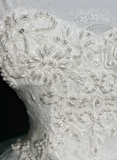 Unique Bridal Gown High Low Spaghetti Straps Lace Sleeveless White 50s Wedding Dresses Modest Bridal Gowns HZ1121