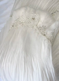 Unique Bridal Gown A Line Spaghetti Straps Lace Tulle Sleeveless White 50s Wedding Dresses Modest Bridal Gowns HZ1121
