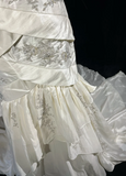 Retro Bridal Gown 1960s Mermaid Spaghetti Straps Sleeveless Lace Long White 60s Wedding Dresses Elegant Bridal Gowns HZ1121