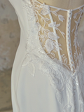 Modest Bridal Gown Mermaid Sweetheart Sleeveless Satin Long White Lace Wedding Dresses Elegant Bridal Gowns HZ1121