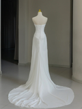 Modest Bridal Gown Sheath Off The Shoulder With Short Sleeves Tulle Wedding Dresses Elegant Brides Gowns HZ1121