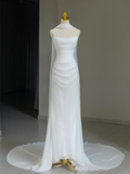 Modest Bridal Gown Sheath Off The Shoulder With Short Sleeves Tulle Wedding Dresses Elegant Brides Gowns HZ1121
