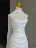 Modest Bridal Gown Sheath Off The Shoulder With Short Sleeves Tulle Wedding Dresses Elegant Brides Gowns HZ1121