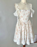 Cute A line Square Neck Floral Short Formal 8th Grade Homecoming Dresses Summer Middle School Hoco Dress Homecoming Outfits HZ1121