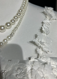 Classic Elegant Wedding Gown Mermaid One Shoulder Long White Satin 70s Wedding Dresses Vintage Bridal Gowns HZ1121