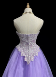 Vintage Ball Gown Sweetheart Lilac Tulle Lace Formal 8th Grade Homecoming Dresses Summer Middle School Hoco Dress 20th Birthday Outfits HZ1121