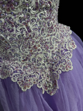 Vintage Ball Gown Sweetheart Lilac Tulle Lace Formal 8th Grade Homecoming Dresses Summer Middle School Hoco Dress 20th Birthday Outfits HZ1121