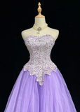Vintage Ball Gown Sweetheart Lilac Tulle Lace Formal 8th Grade Homecoming Dresses Summer Middle School Hoco Dress 20th Birthday Outfits HZ1121