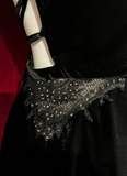 Vintage A line Spaghetti Straps Black Velvet Mini Short Formal 8th Grade Homecoming Dresses Summer Middle School Hoco Dress 20th Birthday Outfits HZ1121