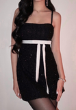 Modest Sheath Little Black Dress Sequin Mini Short Formal 8th Grade Homecoming Dresses Summer Middle School Hoco Dress 18th Birthday Outfits HZ1121