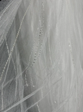 Unique Bridal Dress A Line V Neck White Tulle Long 90s Wedding Dresses Vintage Bride Dress Bridal Gowns HZ1121