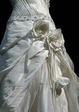 Classic Wedding Dress A Line Sweetheart White Satin Long 70s Wedding Dresses Vintage Bride Dress Bridal Gowns HZ1121