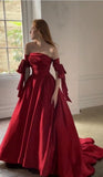 Elegant Ball Gown Strapless Wine Red Long Prom Dresses Party Dress Summer 20th Birthday Outfits 18th Birthday Dress Inspo For Teens HZ1121