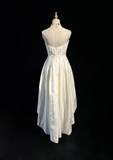Unique Bridal Dress High Low Spaghetti Straps White 90s Wedding Dresses Vintage Bride Dress Bridal Gowns HZ1121